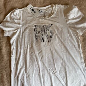 DKNY White Short Sleeve Tee
